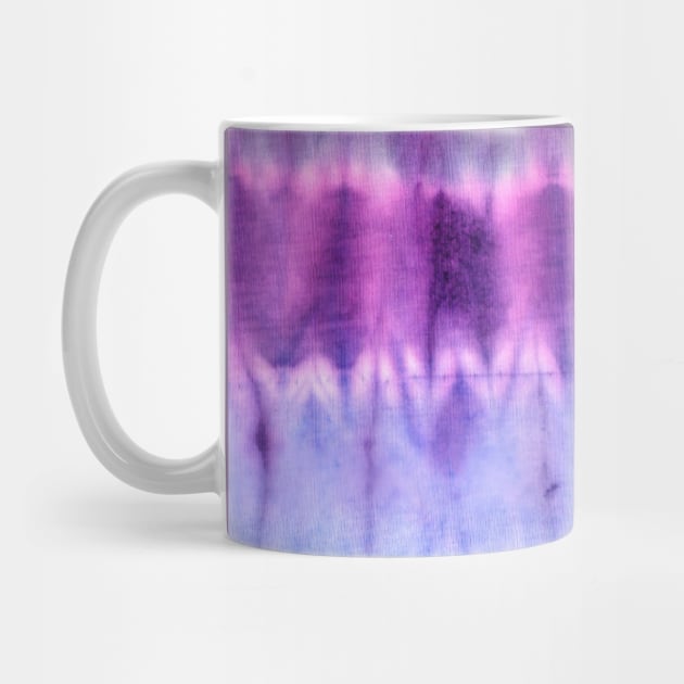 Purple and Blue Ombre Tie-Dye Stripes by Carolina Díaz